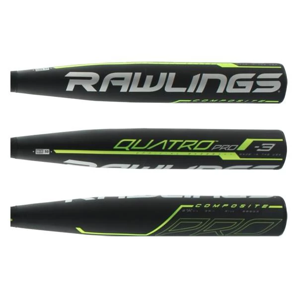 Rawlings Quatro Pro BBCOR 2 5/8'' BB9Q3 1 Rawlings Quatro Pro BBCOR 2 5/8'' BB9Q3