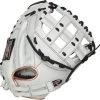33 Inch Rawlings Liberty Advanced Color Series RLACM33FPRG Women's White/RoseGold/Black Fastpitch Softball Catcher Mitt