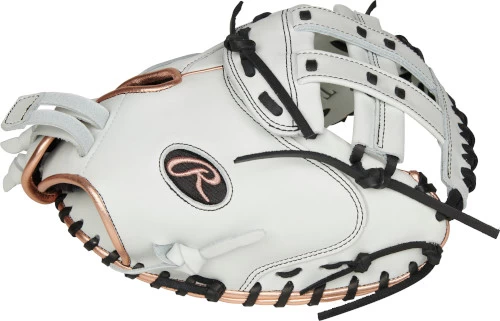 33 Inch Rawlings Liberty Advanced Color Series RLACM33FPRG Women's White/RoseGold/Black Fastpitch Softball Catcher Mitt 3 33 Inch Rawlings Liberty Advanced Color Series RLACM33FPRG Women's White/RoseGold/Black Fastpitch Softball Catcher Mitt - Image 3