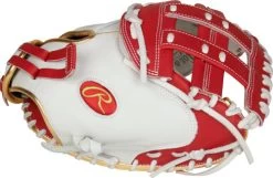 33 Inch Rawlings Liberty Advanced Color Series RLACM33FPS Women's White/Scarlet/Gold Fastpitch Softball Catcher Mitt -Rawlings Shop 33 inch rawlings liberty advanced color series rlacm33fps women s white scarlet gold fastpitch softball catcher mitt 17