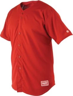 Rawlings Apparel Adult Pin-Dot Mesh Full Button Jersey RBJ167 -Rawlings Shop rawlings apparel adult pin dot mesh full button jersey rbj167 45