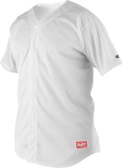 Rawlings Apparel Adult Pin-Dot Mesh Full Button Jersey RBJ167 -Rawlings Shop rawlings apparel adult pin dot mesh full button jersey rbj167 51