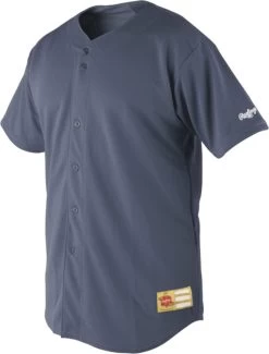 Rawlings Apparel Adult Plated Plus Full Button Jersey RJ140