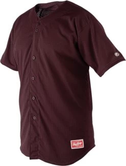Rawlings Apparel Youth Pin-Dot Mesh Full Button Jersey YBJ167 -Rawlings Shop rawlings apparel youth pin dot mesh full button jersey ybj167 36