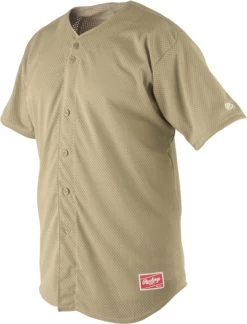 Rawlings Apparel Youth Pin-Dot Mesh Full Button Jersey YBJ167 -Rawlings Shop rawlings apparel youth pin dot mesh full button jersey ybj167 48