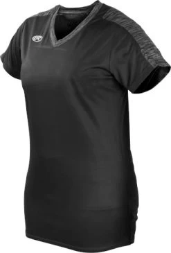 Rawlings Launch WLNCHJG Girls's Short Sleeve V-Neck Jersey