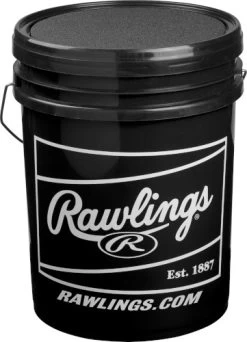 Rawlings R100-UP Ultimate Practice Combo FSR100-UPBUCK24 Flat Seam Collegiate Practice Baseball W/ Bucket
